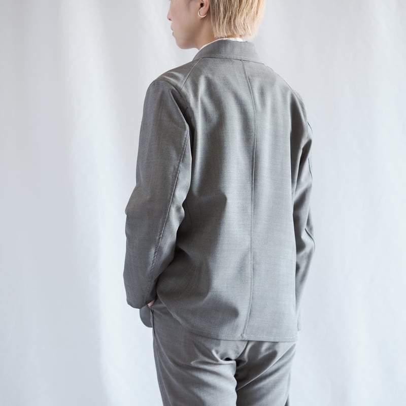 はたやジャケット（組上）【グレー】002JK ［ メリノウール