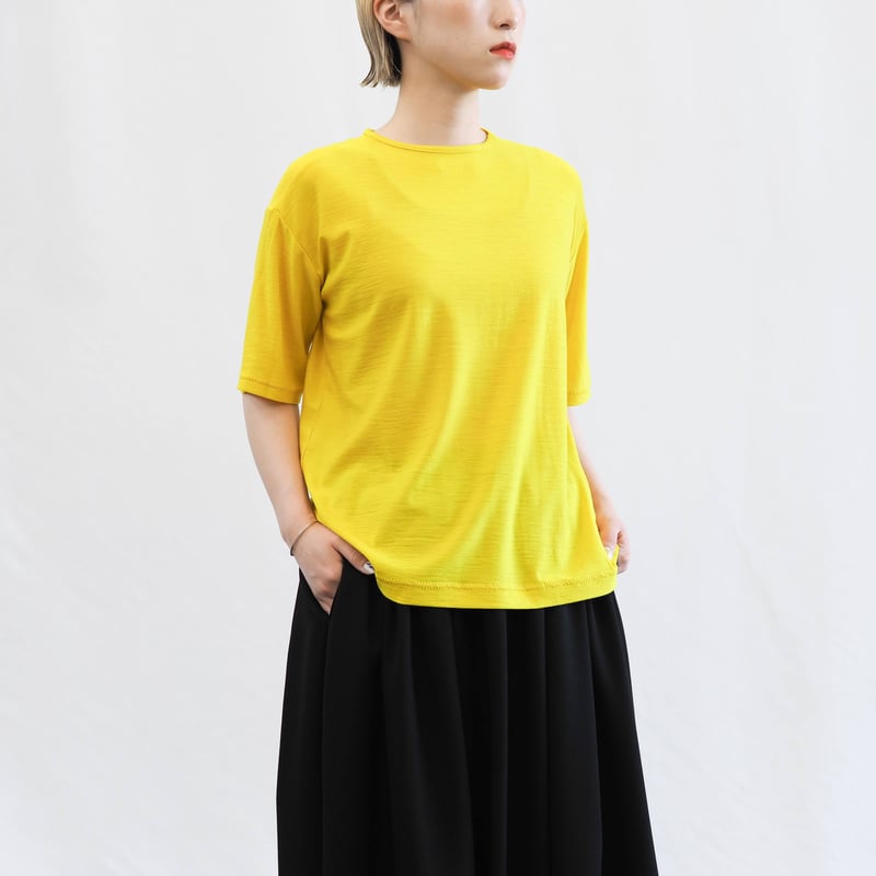 新見本工場　ひつじTシャツ ショート/s　002CS　［ メリノウール ］ よこしま羊毛Tシャツ ショート/s iti-10BD ［ メリノウール