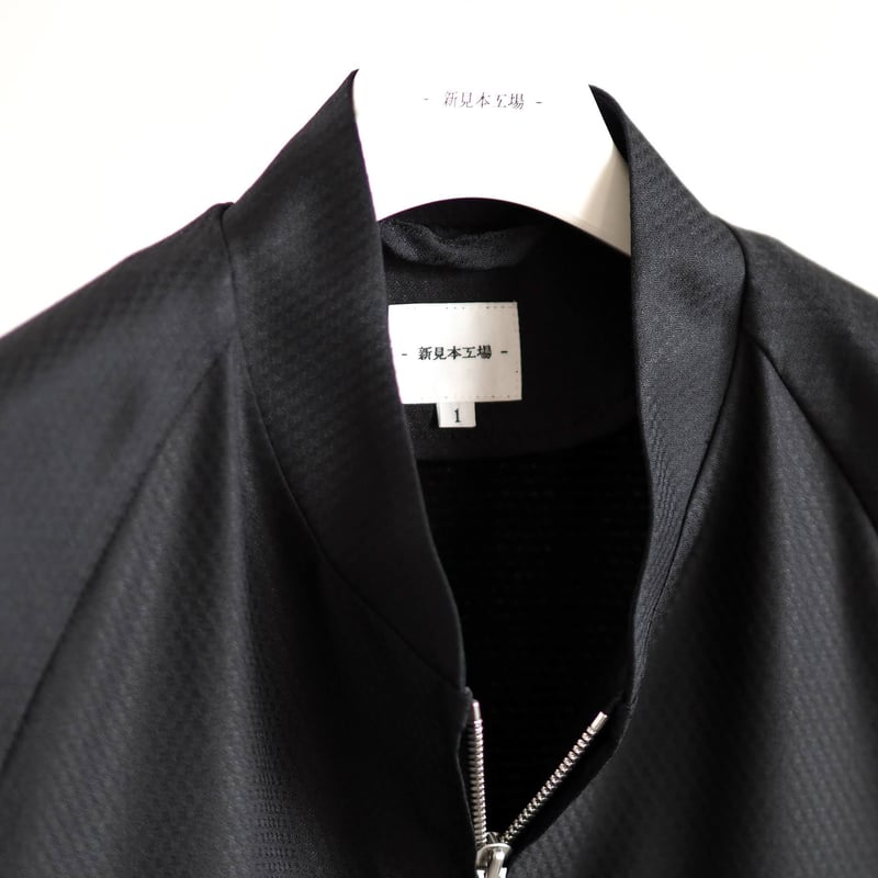 はたやブルゾン【ブラック】 005BZ ［ メリノウール × シルク ］ | 新