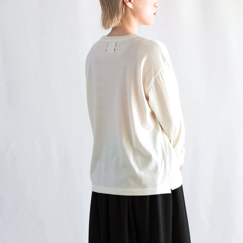 羊毛Tシャツ ロング/s iti-11 ［ メリノウール ］ | 新見本工場