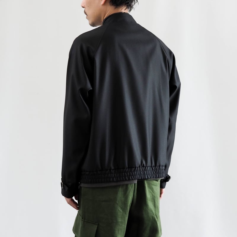 はたやブルゾン【ブラック】 005BZ ［ メリノウール × シルク ］ | 新