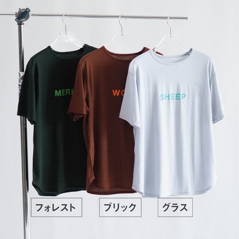 Sheep Words Tee - シープワーズティー - 「メリノウール」 | 新見本