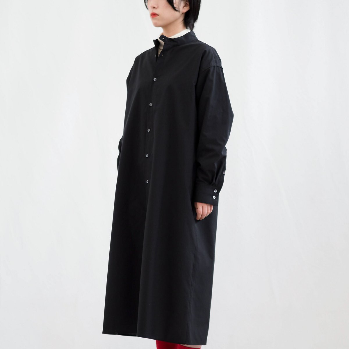 24SS タグ付未着用 クジャク ロングシャツコート KJ_014 ナイロン 24SS タグ付未着用 クジャク ロングシャツコート KJ_014 ナイロン