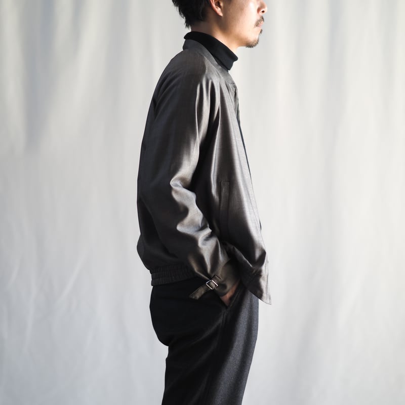 新見本工場　はたやブルゾン　クロムネイビー はたやブルゾン【ネイビー】 007BZ ［ メリノウール × シルク