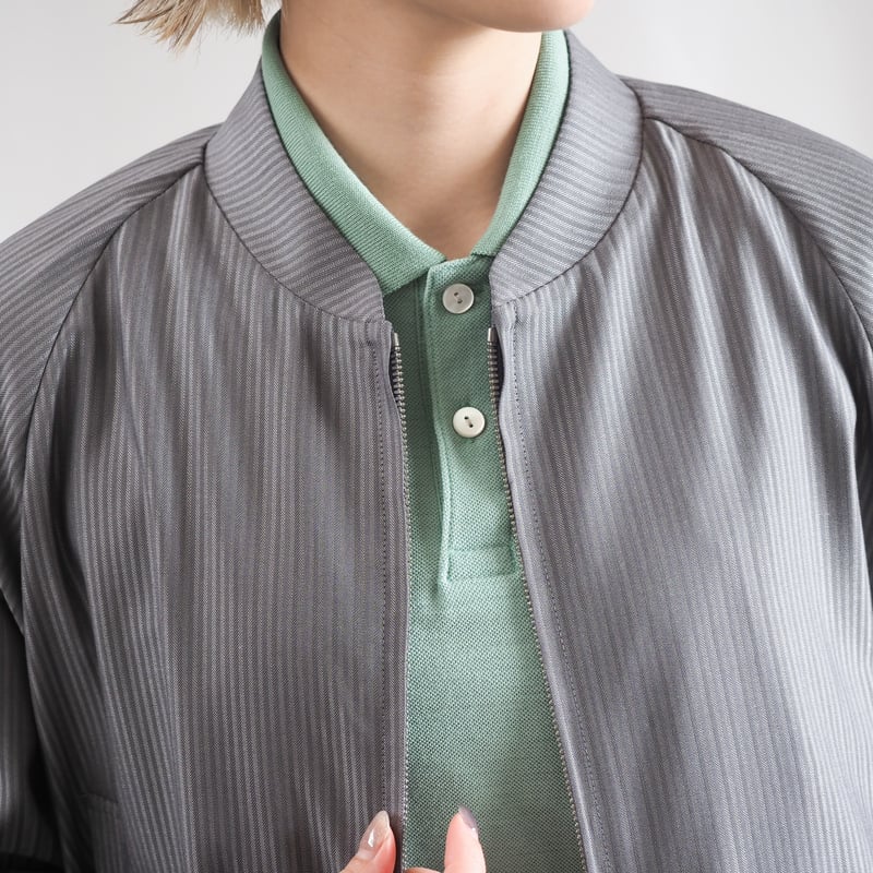 はたやブルゾン【ライトグレー】 006BZ ［ メリノウール × シルク