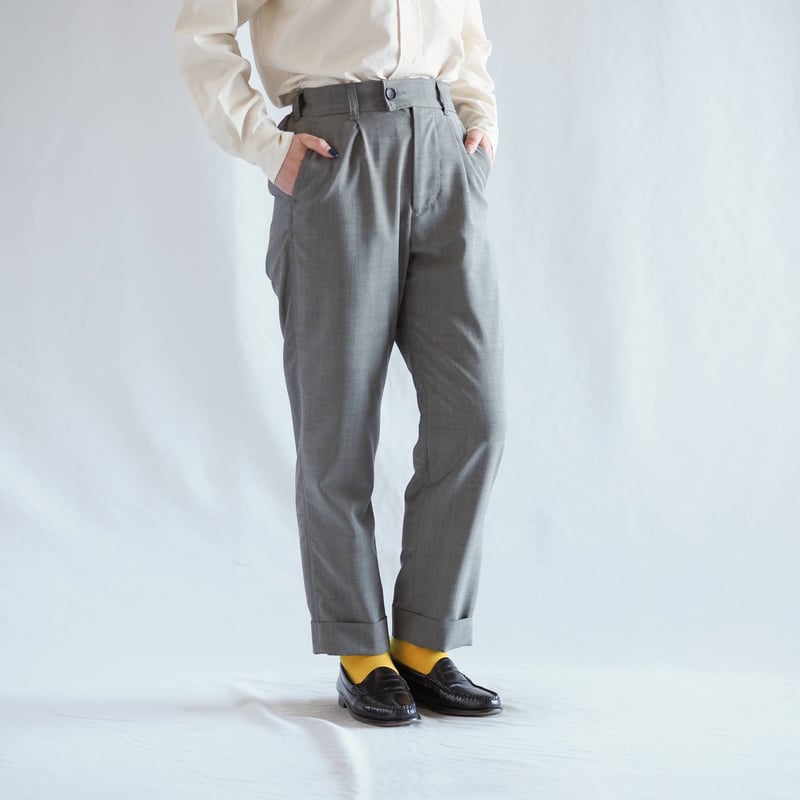 はたやパンツ（組下）【グレー】002PT ［ メリノウール×キッドモヘヤ