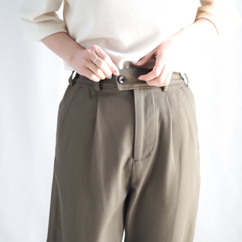 最終価格)新見本工場はたやパンツ　サイズ3 カーキ　バックサテンギャバ 最終価格)新見本工場はたやパンツ サイズ3 カーキ バックサテン