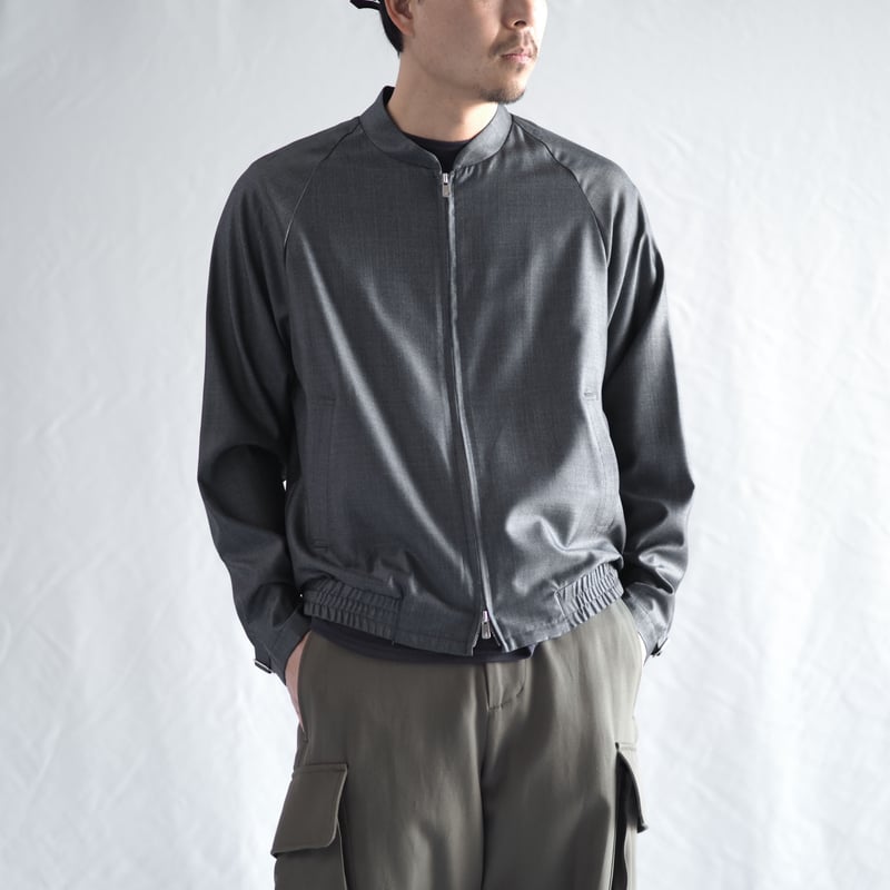 新見本工場 はたやブルゾン グレー サイズ1 メリノウール × シルク はたやブルゾン 002BZ ［ メリノウール × シルク ］ | 新見本工場
