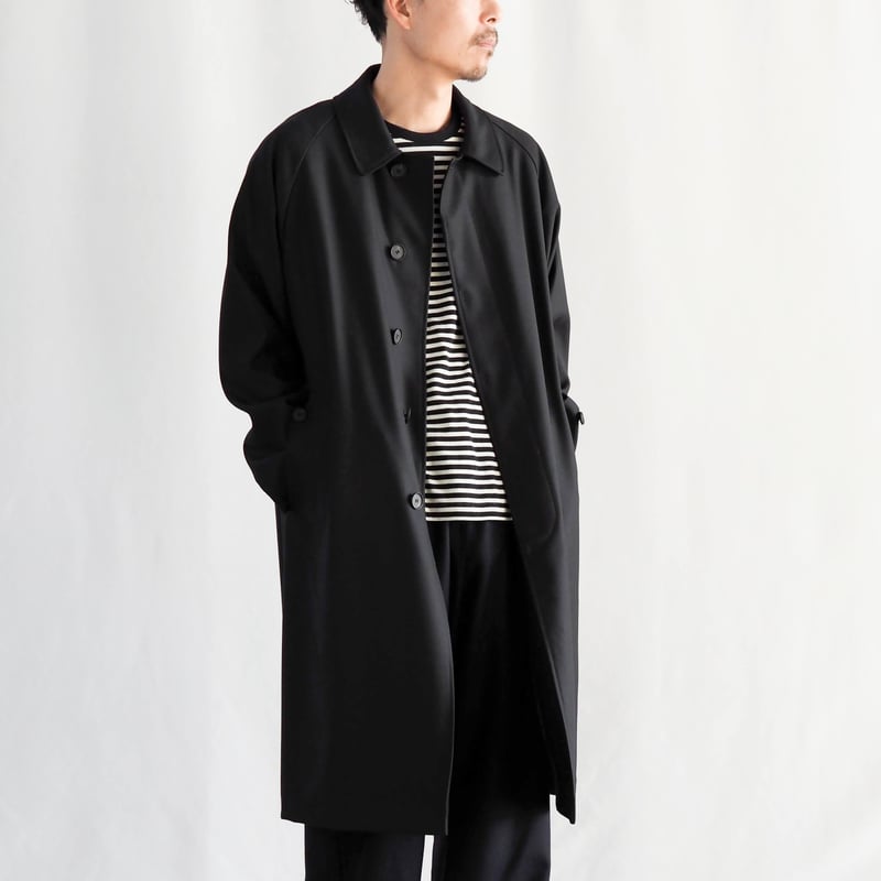新品　ウールコート　サイズS相当 SENTDALE WOOL セントデールウール ノーカラー ミドル コート