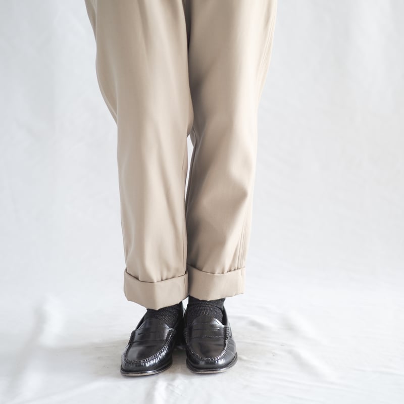 最終価格)新見本工場はたやパンツ　サイズ3 カーキ　バックサテンギャバ 最終価格)新見本工場はたやパンツ サイズ3 カーキ バックサテン