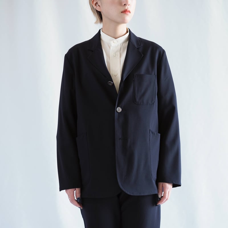 はたやジャケット（組上）【ダークネイビー】004JK ［ メリノウール