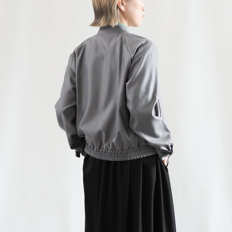 はたやブルゾン【ライトグレー】 006BZ ［ メリノウール × シルク