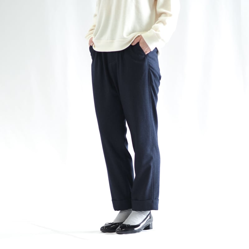 新見本工場　はたやブルゾン　クロムネイビー はたやパンツ（組下）【ネイビー】006PT ［ メリノウール ］ | 新見本