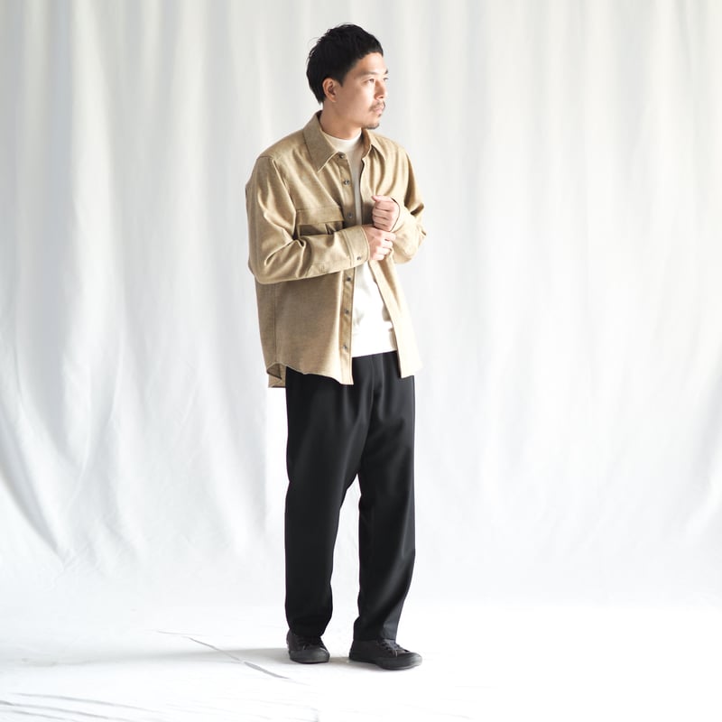 70s サファリ シャツジャケット ツイード ブラウン 170 M a23 70s サファリ シャツジャケット ツイード ブラウン 170 M a23 70s