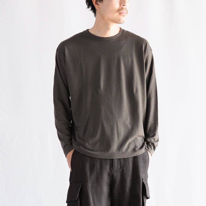羊毛Tシャツ ロング/s iti-11 ［ メリノウール ］ | 新見本工場