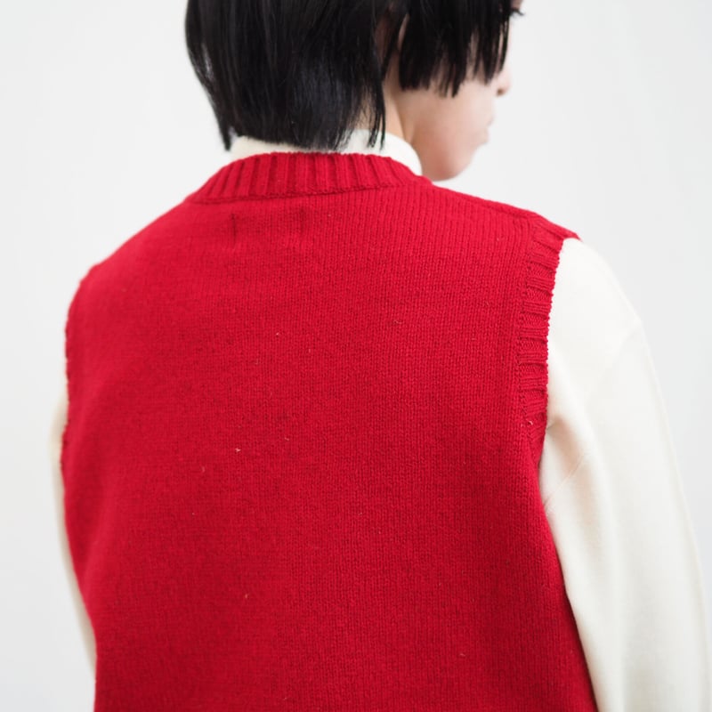 峯村サフォーク サフォークニットベスト ［ サフォークウール