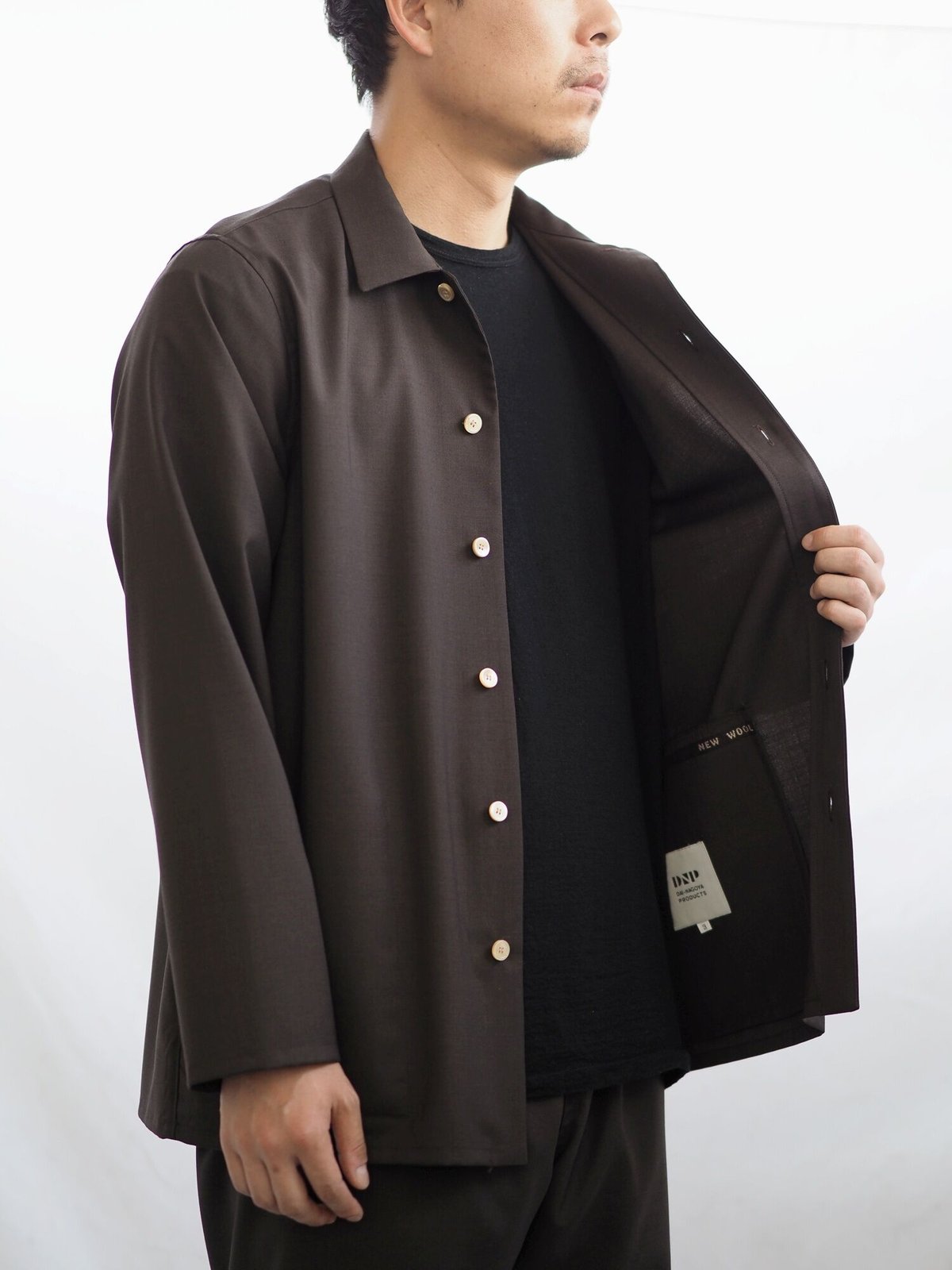 新見本工場　 大ナゴヤプロダクツ 「ONの日」のシャツ　ネイビー　サイズ2 大ナゴヤプロダクツ 「ONの日」のシャツ ブラウン（ユニセックス