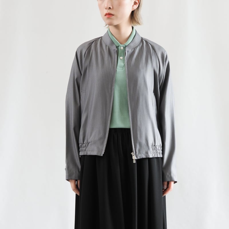 はたやブルゾン【ライトグレー】 006BZ ［ メリノウール × シルク