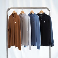 【SALE】ひつじポロシャツ ロング/s　005CS  　［ メリノウール ］