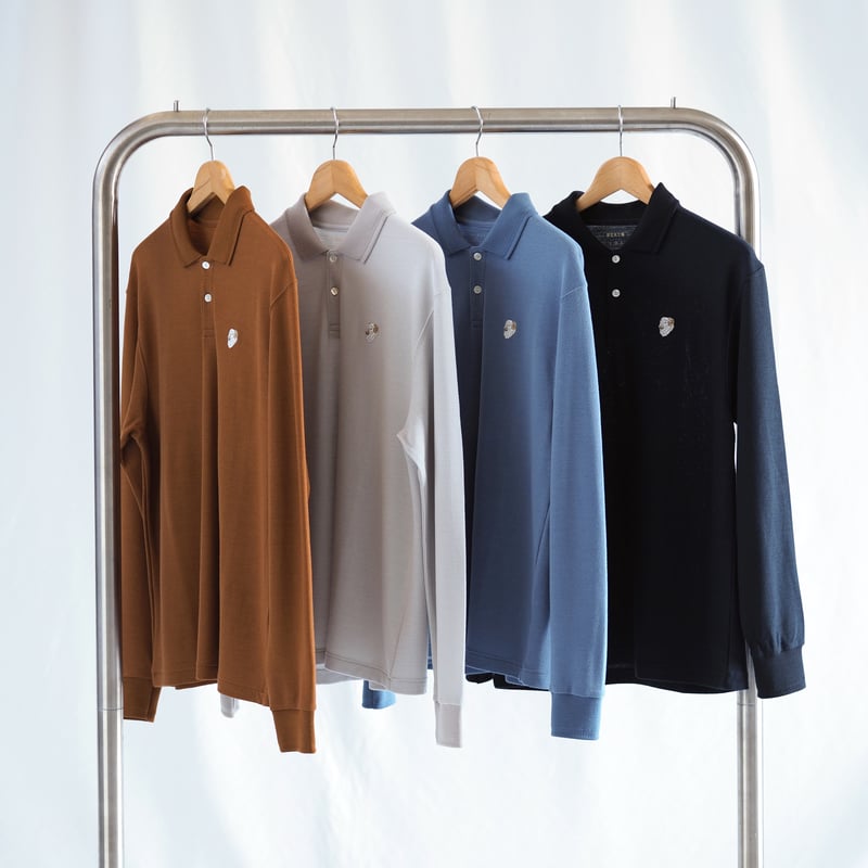 SALE】ひつじポロシャツ ロング/s 005CS ［ メリノウール ］ | 新見本