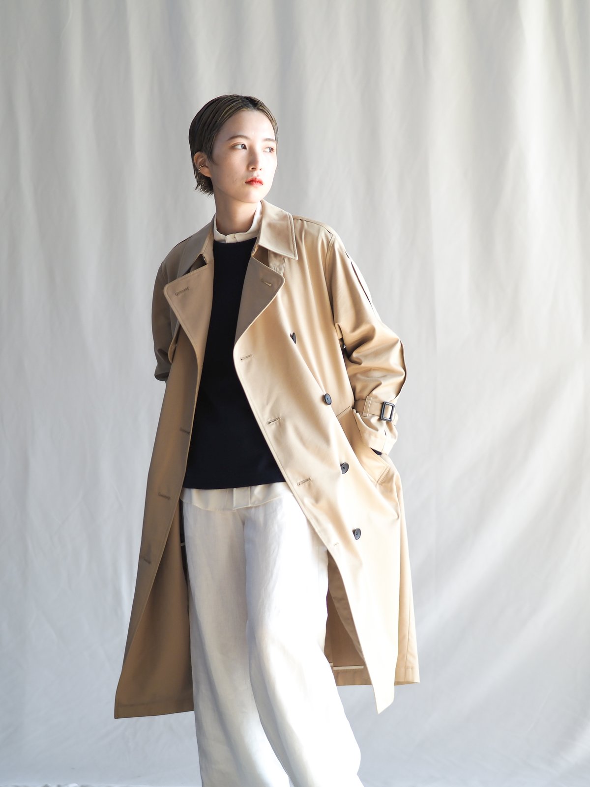 新見本工場　トレンチコートサイズ2 新品タグ付　　　　　　　ライナー付き 新見本工場 トレンチコートサイズ2 新品タグ付 ライナー付き - メルカリ