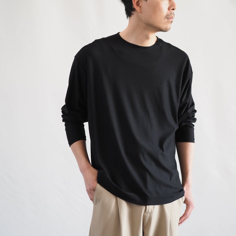 ひつじTシャツ ロング/s 003CS ［ メリノウール ］ | 新見本工場