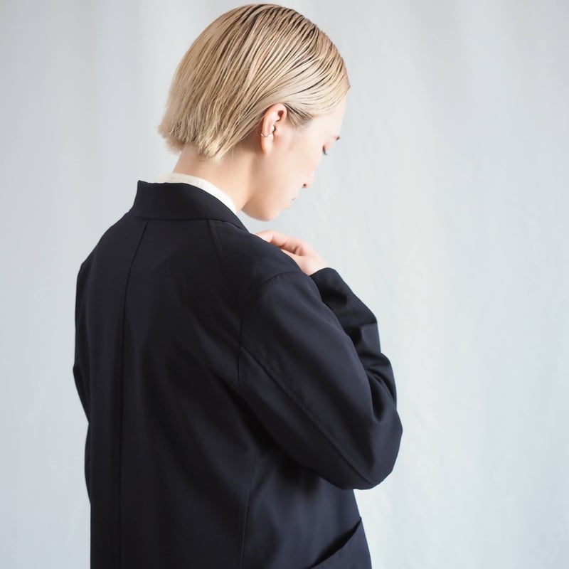 はたやジャケット（組上）【ダークネイビー】004JK ［ メリノウール