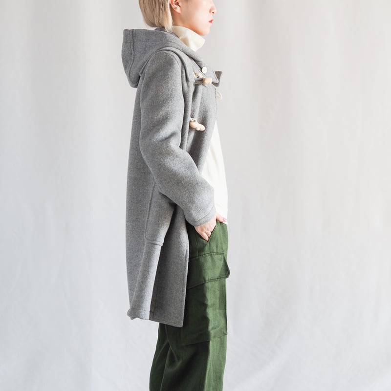 バ－バリ－ダッフルコート グレー ハマグリコート0.7キッズ ベージュ 尾州 ダッフルコート | blanket