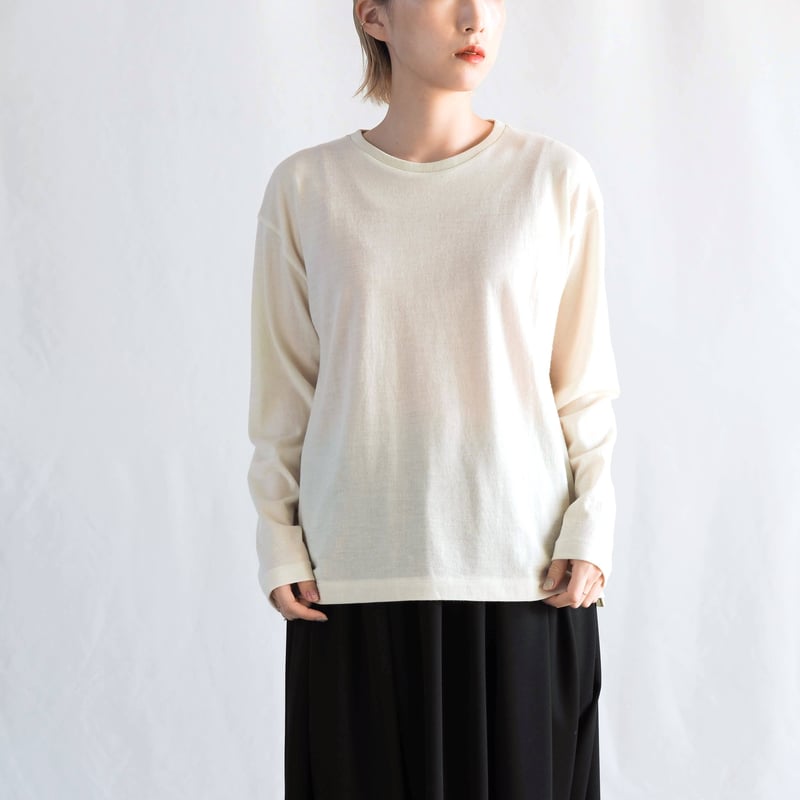 羊毛Tシャツ ロング/s iti-11 ［ メリノウール ］ | 新見本工場