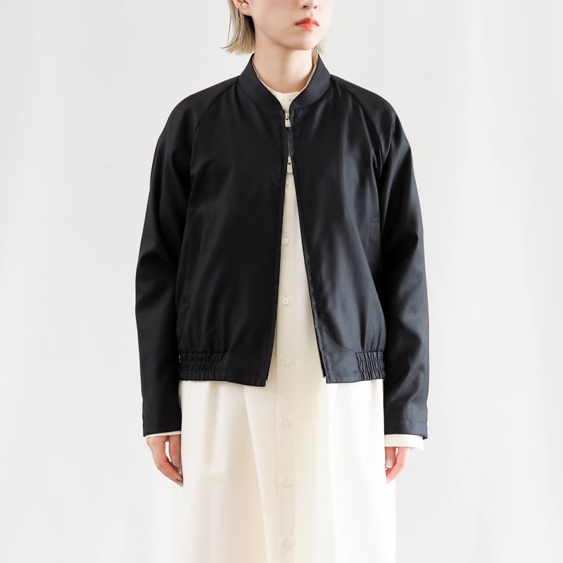 a2168【メリノシルク】メリノラムウールシルク襟付きジップジャケット ブルゾン a2168【メリノシルク】メリノラムウールシルク襟付きジップ