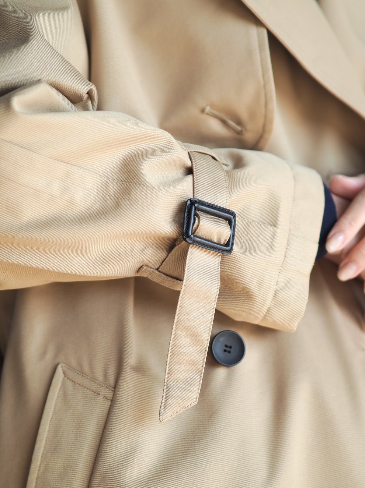 はたやトレンチ【ベージュ】002CO ［ コットン × メリノウール ］ | 新