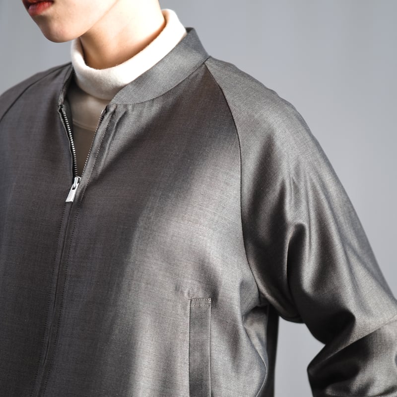 新見本工場 はたやブルゾン グレー サイズ1 メリノウール × シルク はたやブルゾン 003BZ ［ メリノウール × シルク ］ | 新見本工場