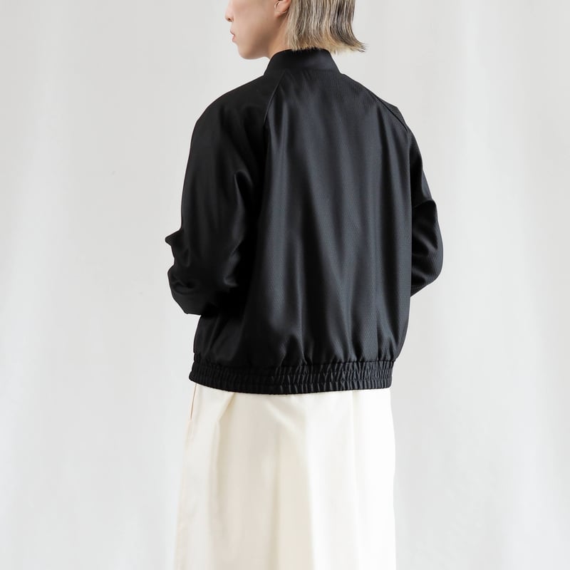 はたやブルゾン【ブラック】 005BZ ［ メリノウール × シルク ］ | 新