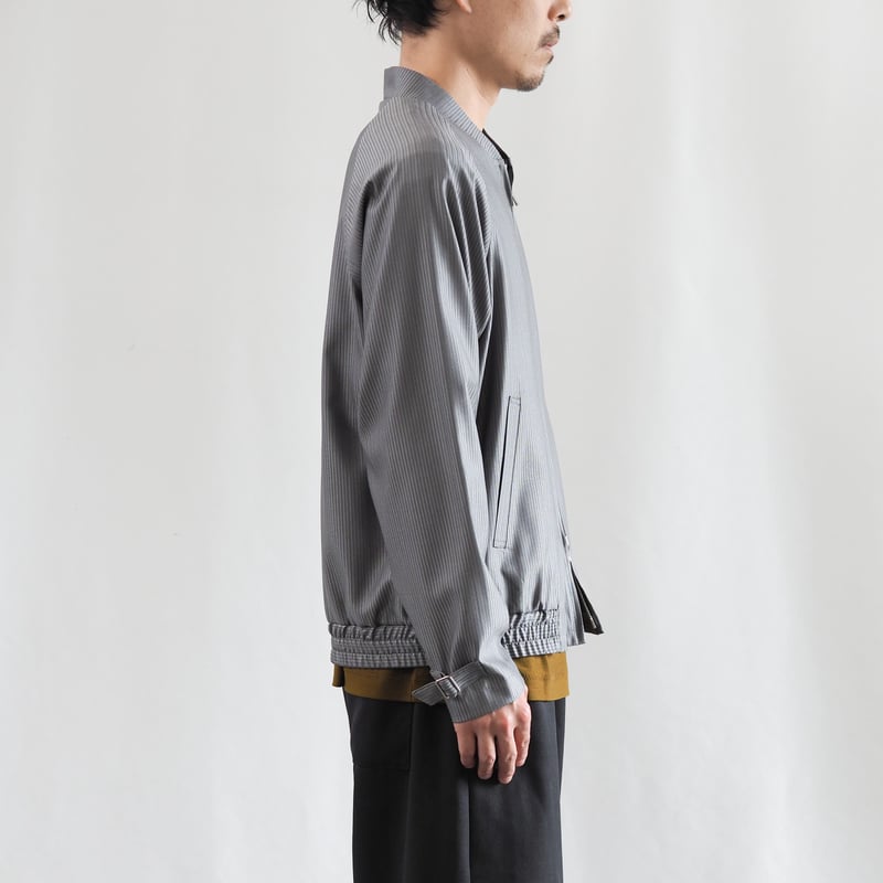 はたやブルゾン【ライトグレー】 006BZ ［ メリノウール × シルク