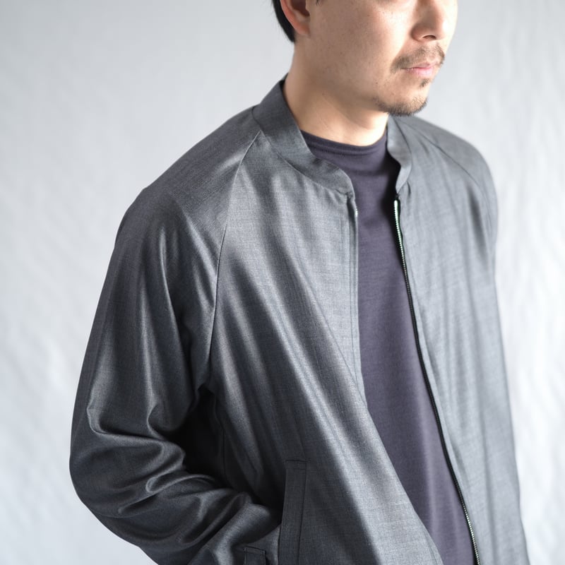 新見本工場 はたやブルゾン グレー サイズ1 メリノウール × シルク 新見本工場 はたやブルゾン グレー サイズ1 メリノウール × シルク