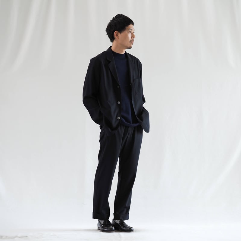 はたやジャケット（組上）【ダークネイビー】004JK ［ メリノウール