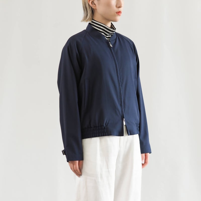 はたやブルゾン【ネイビー】 007BZ ［ メリノウール × シルク ］ | 新