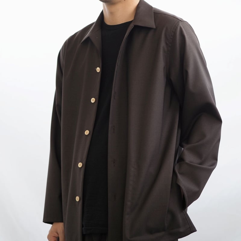 yuniダークブラウン オーバーサイズシャツ 大ナゴヤプロダクツ 「ONの日」のシャツ ブラウン（ユニセックス