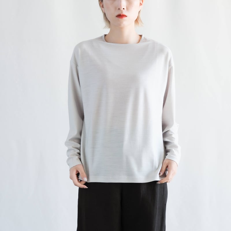 新見本工場 ひつじTシャツ ロング 備州ウール サイズ4 グレー 新見本工場】ひつじTシャツ ロングスリーブ