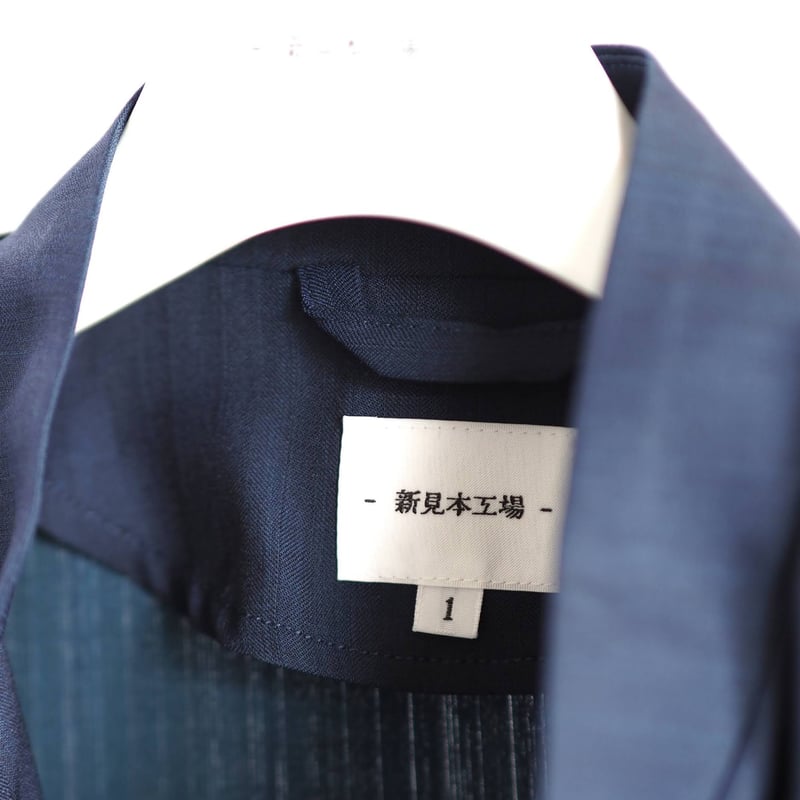 新見本工場　はたやブルゾン　クロムネイビー はたやブルゾン【ネイビー】 007BZ ［ メリノウール × シルク
