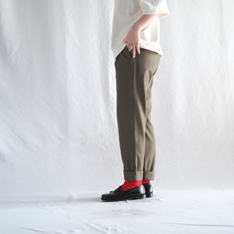 最終価格)新見本工場はたやパンツ　サイズ3 カーキ　バックサテンギャバ 最終価格)新見本工場はたやパンツ サイズ3 カーキ バックサテン