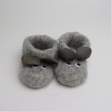 ベビーブーツ 乳幼児用 室内用 ウール ６－18か月 | Hanne H：ブーティ