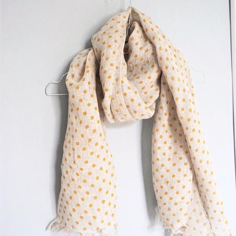 Tikau リネン・ストール（ドット）