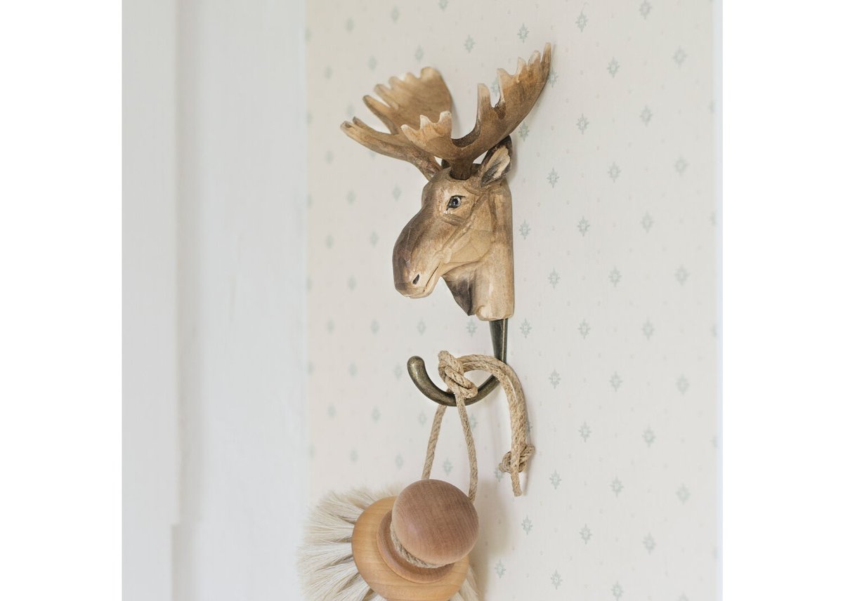 Wildlife Garden 手彫りアニマル・フック ヘラジカ | 北欧雑貨