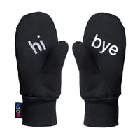ミトン 手袋 フリース 子供用 北欧デザイン | Moiko キッズ グリーティング・ハンズ：「hi-bye」