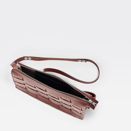 【スウェーデン製】北欧 ハンドメイド ミニバッグ 編込み 上質フルグレインレザー | Eduards Accessories Sweden「Näver」 スモール