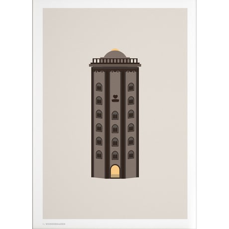 Wonderhagen A5カード「Round Tower」