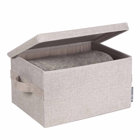 Bigso 収納ボックス フタつき 布製 北欧デザイン | ボックスストレージ Sサイズ
