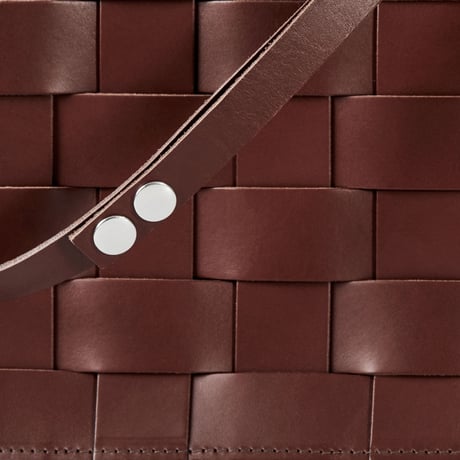 【スウェーデン製】北欧 ハンドメイド ミニバッグ 編込み 上質フルグレインレザー | Eduards Accessories Sweden「Näver」 スモール