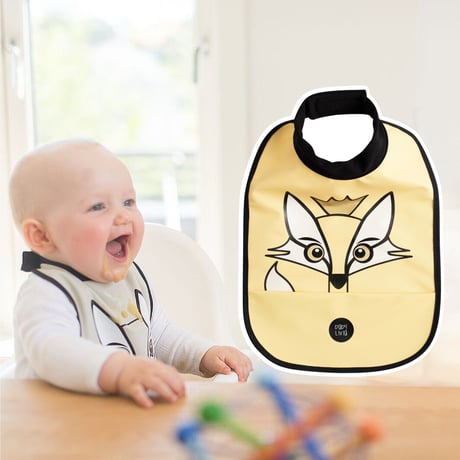 スタイ 首元テープ 北欧デザイン キャラクター ギフト スタイ: キツネのルディ | Baby Livia